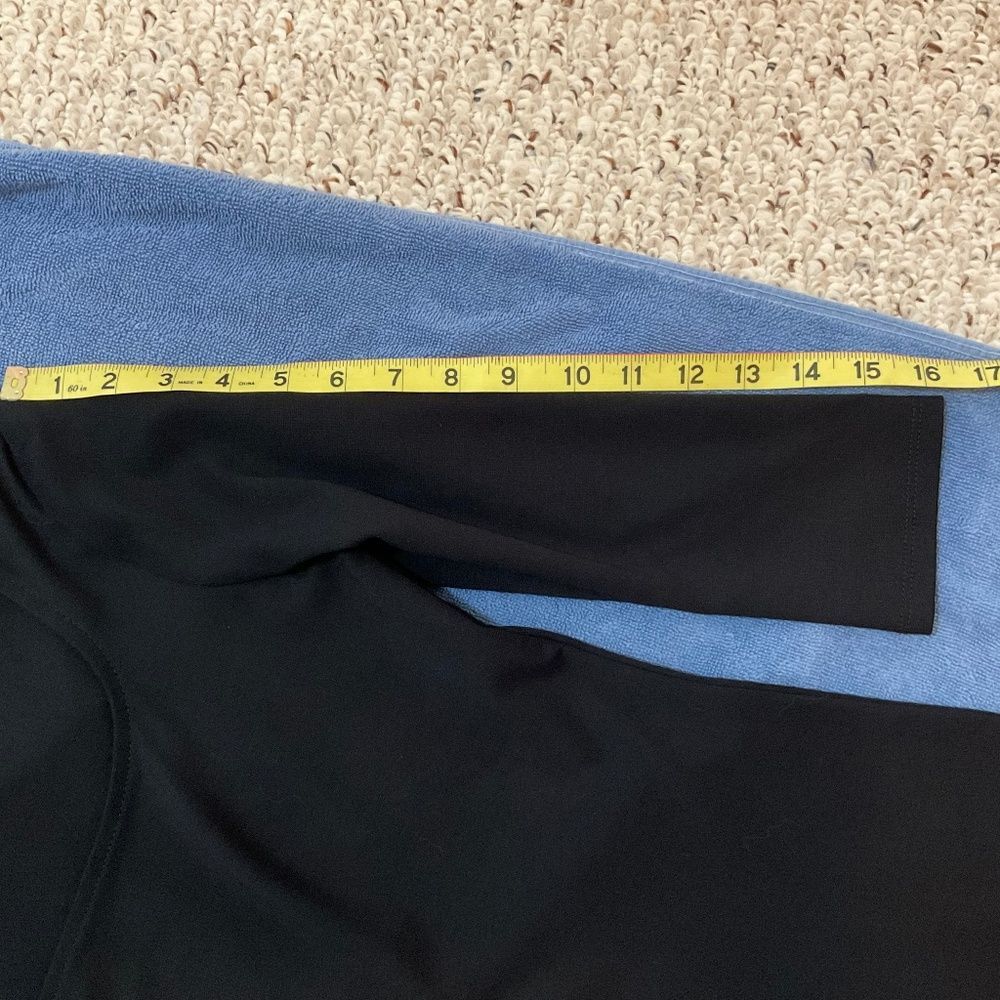 NWT Adrienne Vittadini 3 quarter sleeve square neck black top - Picture 7 of 9